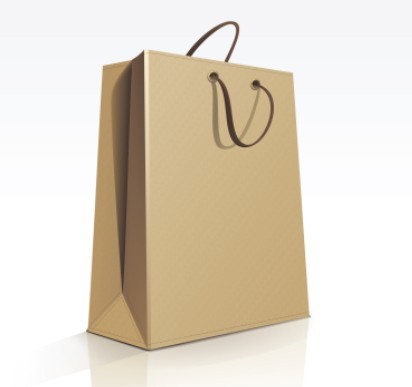 Free Elegant Vector Paper Shopping Bag Design Template 01 - TitanUI