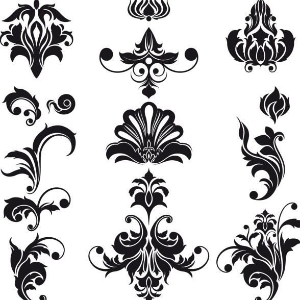 flower clipart black and white vector free download - photo #24