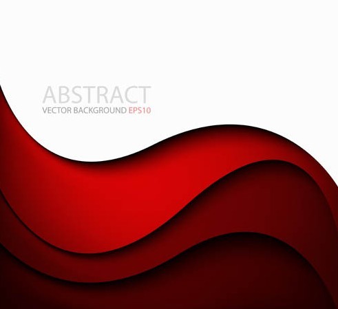 Free Red Abstract Waves Background Vector - TitanUI