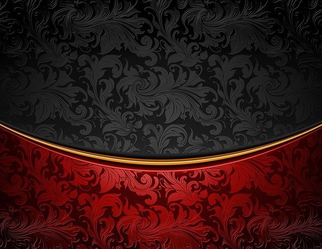 Free Vintage Red & Black Floral Background Vector - TitanUI