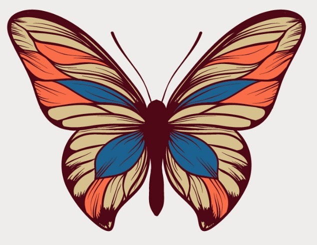 free colorful butterfly clipart - photo #46