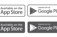 App Store & Google Play Badges Vector