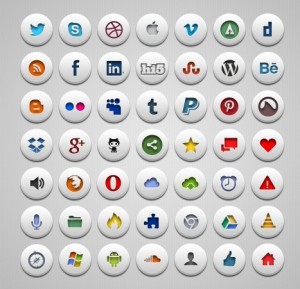 3D Social Media Icons Set