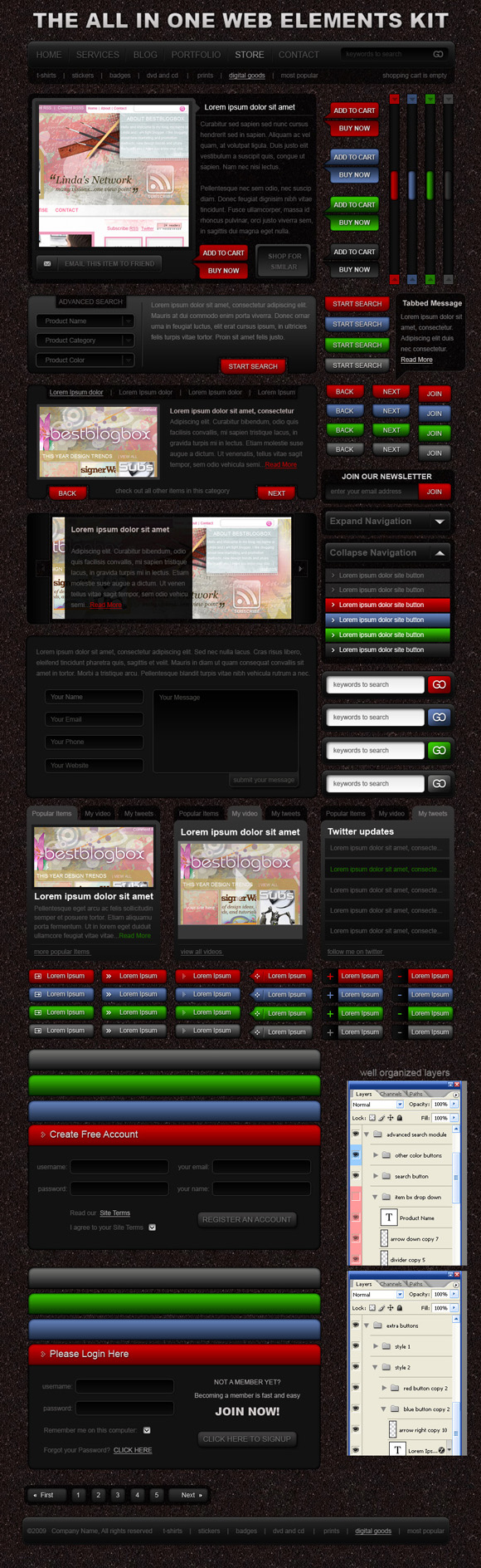 The all in one web elements pack