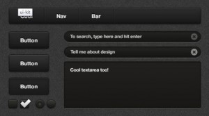 Black UI Kit PSD
