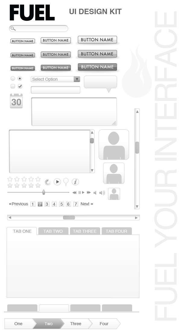 FYI Free Web UI Wireframe Kit
