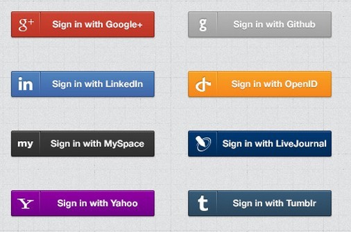 Free Social Buttons Icon Set