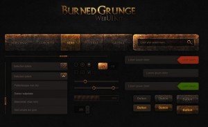 Burned Grunge Web UI KIT