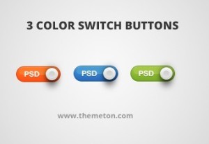 3 Color Switch Buttons (PSD)