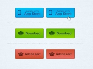 3 Simple Web Buttons - APP Store, Download and Add to Cart