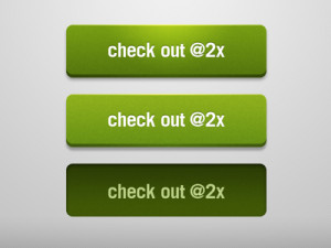 3D Green Web Buttons PSD