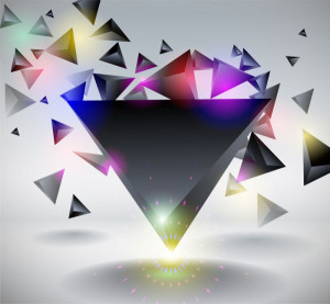 3D Rhombus Triangle Vector