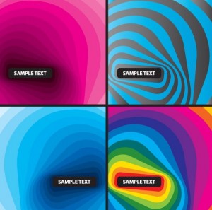 4 Colorful Wave Vector Background