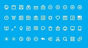 44 Simple & Small Web Icons PSD