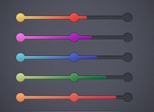 5 Colors Progress Bar UI Elements
