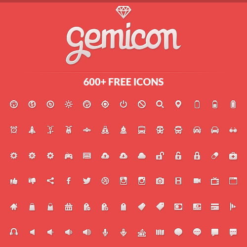 600+ Original High-quality Icons - Gemicon