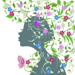 Abstract Butterfly Girl Vector Design 03