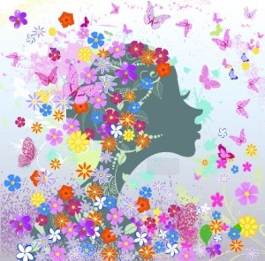 Abstract Butterfly Girl Vector Design 04