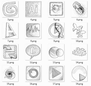 Application Sketch Icons