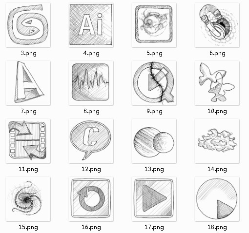 Application Sketch Icons