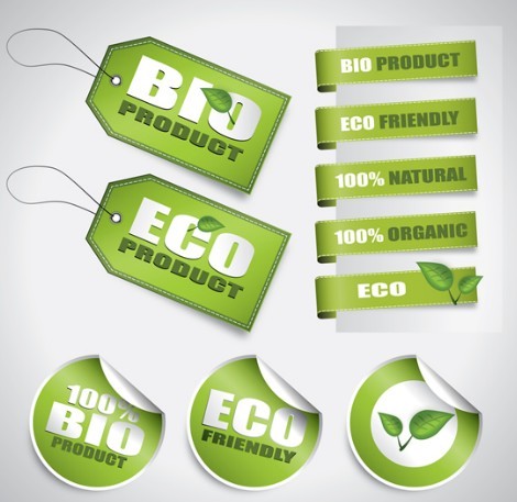 BIO & ECO Product Labels and Tags Vector
