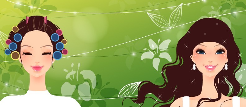 Beautiful Girls Vector Illustration