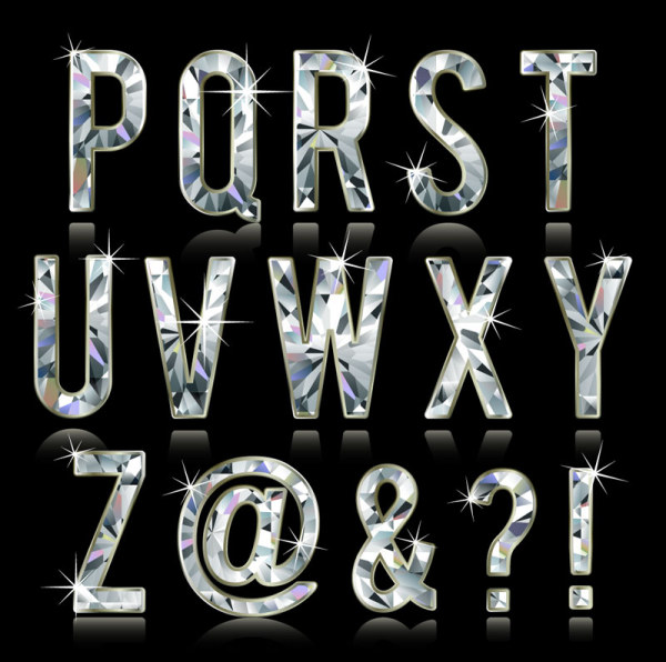 Bright Shining Fonts Vector 02