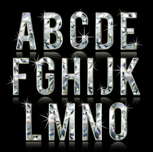Bright Shining Fonts Vector
