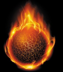 Burning Fire Ball Vector