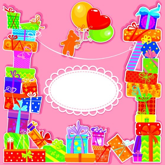 Cartoon Birthday Card Vetcor 01