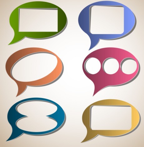 Cartoon Chat Bubbles Vector 01