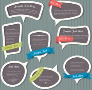 Cartoon Chat Bubbles Vector 02