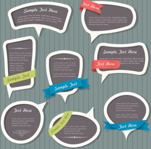 Cartoon Chat Bubbles Vector 02