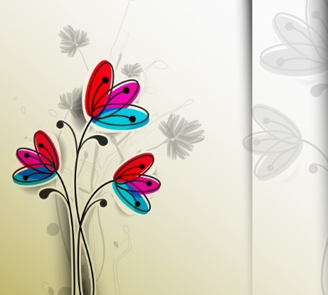 Cartoon Hand-Drawn Flowers Vector