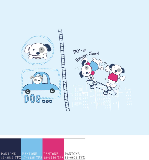 Cartoon Puppy Vector Illustration