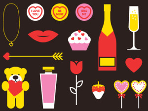 Cartoon Valentines Vector Elements