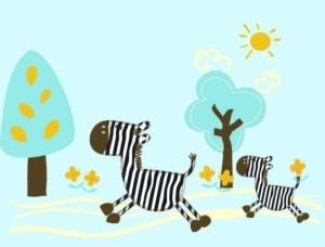 Cartoon Zebra Vector Illustration