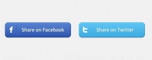 Clean & Classic Facebook and Twitter Share Button (PSD)