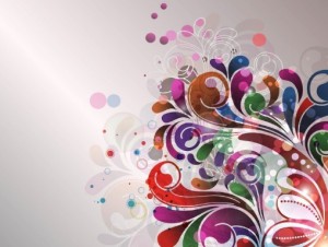 Colorful Flourish Vector Background