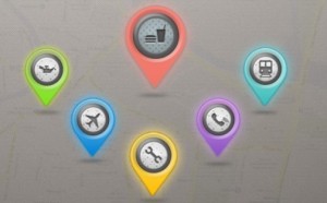Colorful Google Map Marker Icons PSD