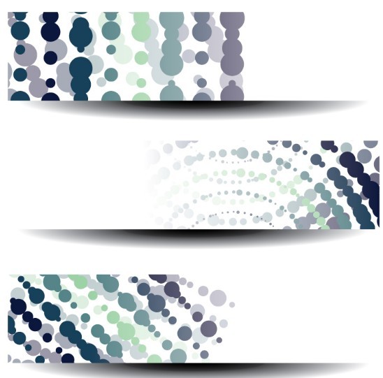 Colorful Polka Dot Vector Banner