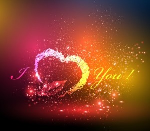 Creative I Love You Vector Background 01