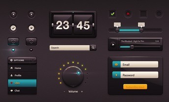 Dark Gloss UI Kit