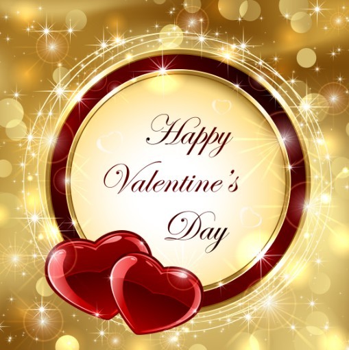 Elegant Valentine's Day Vector Background With Red Heart