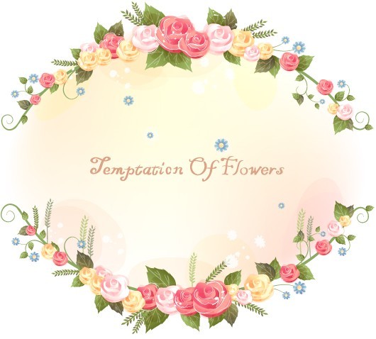 Flower and Vine Vector Border Design 01