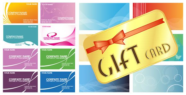Gift Card Background Template Vector