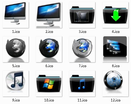 Glass Mac OSX Sysetm Icons