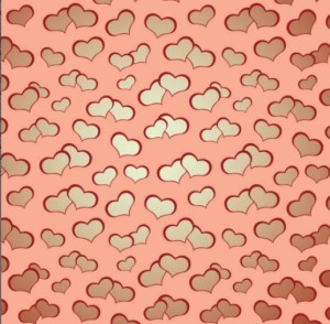 Golden Double Heart Vector Background