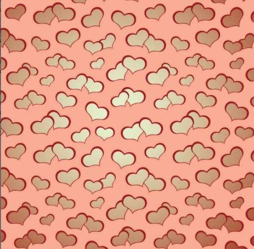 Golden Double Heart Vector Background