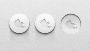 Grey Twitter UI Buttons